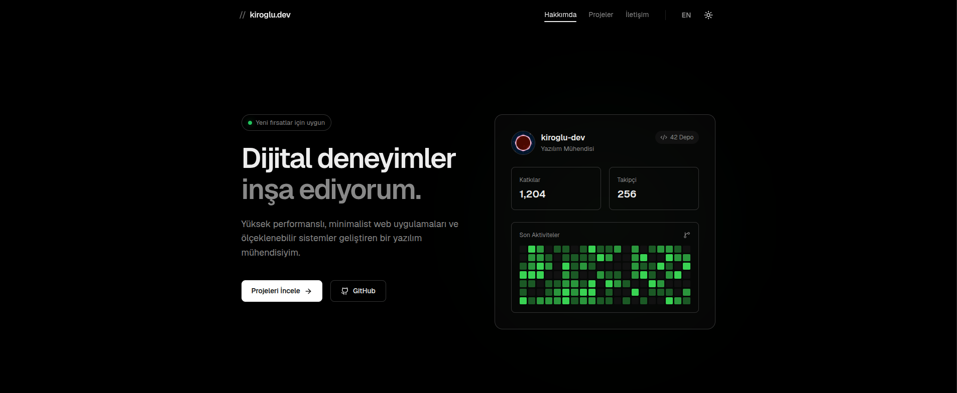kiroglu.dev Portfolio